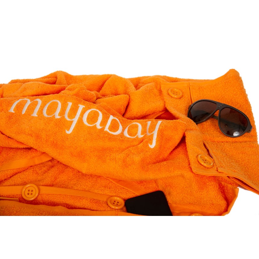 Windproof towel with pockets - Orange