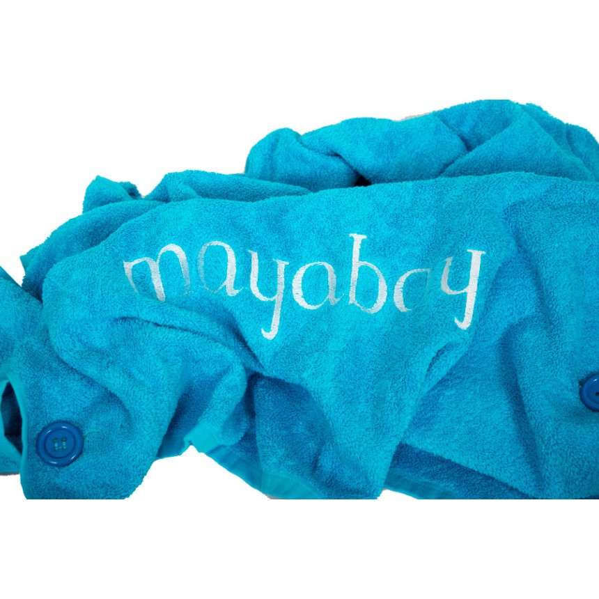 Windproof towel with pockets - Light blue